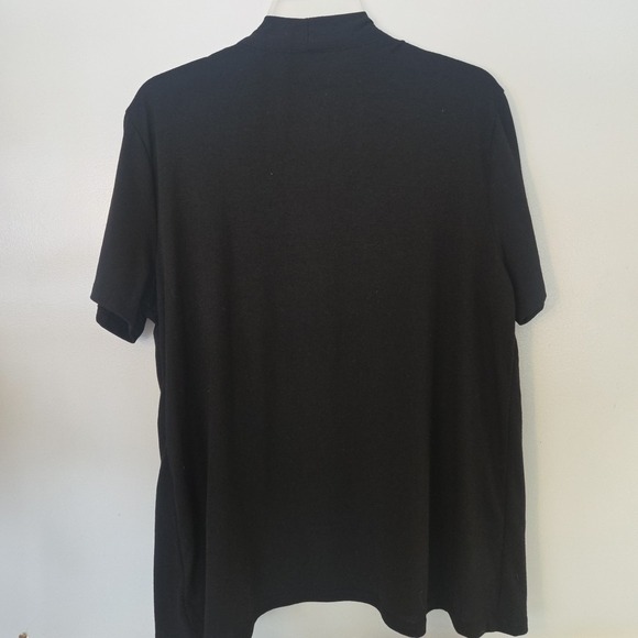 White Stag Black 2 in 1 Cardigan Cheetah Animal Print Blouse Shirt Top Size XL - Picture 8 of 8